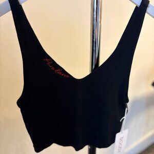 NWT, Boody Pure Barre Shelf Bra Crop Top, Black